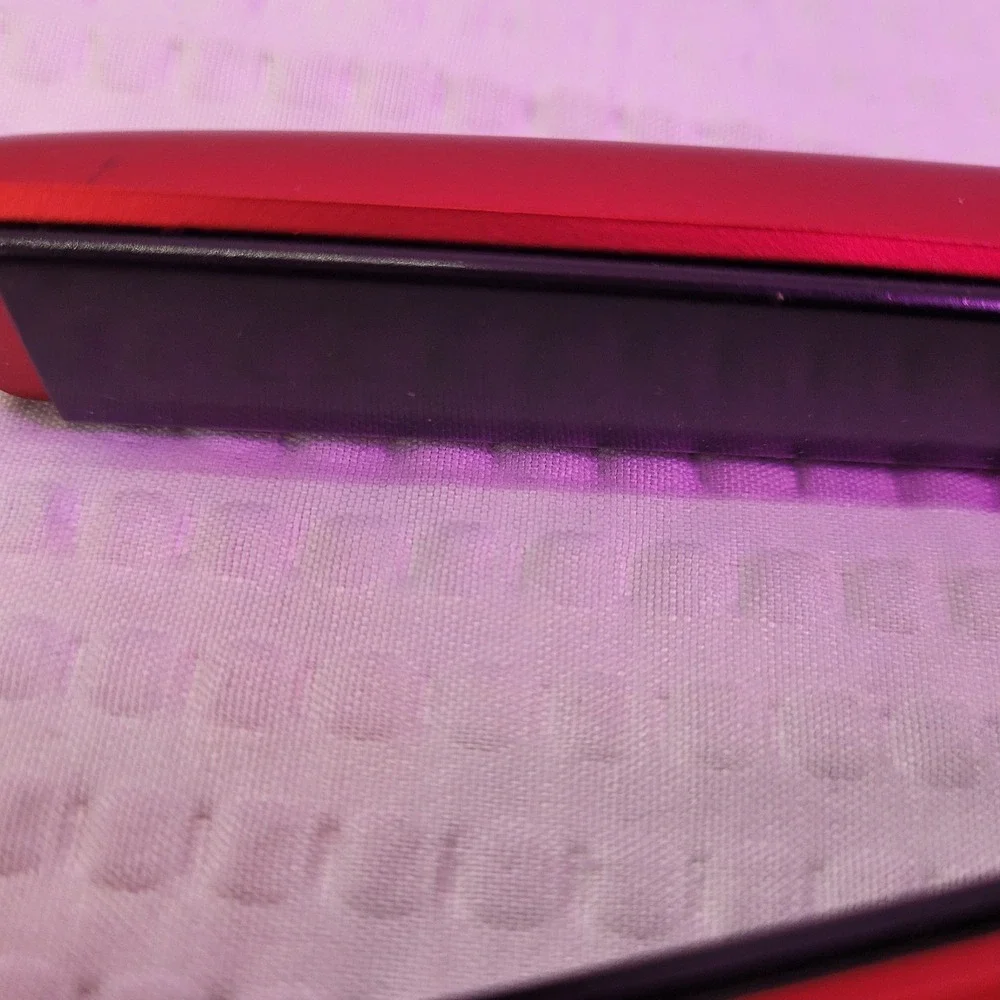 Tool Science TP28W Hair Straightener Flat Iron Metallic Red 1 Inch Ceramic Plate
